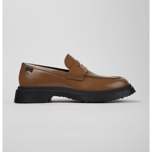 Men's Camper Walden Brown Leather Loafers in Calfskin Brown